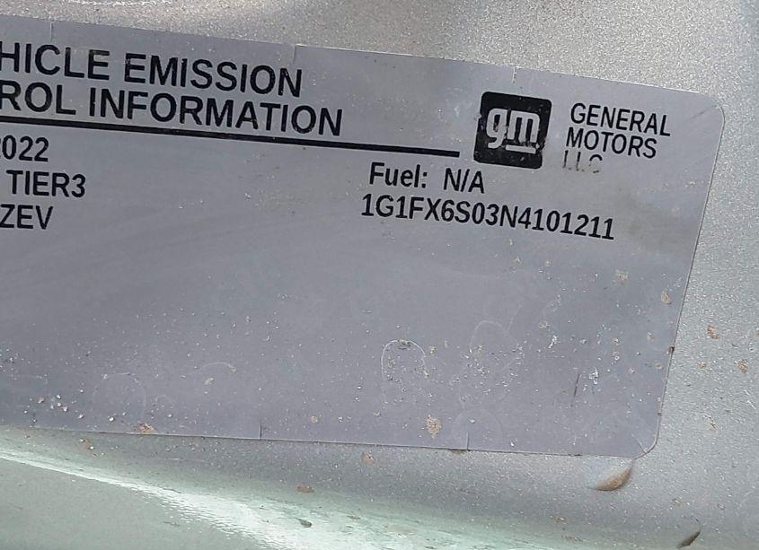 Photo 9 of 2022 Chevrolet Bolt EV FWD 2LT (VIN 1G1FX6S03N4101211)