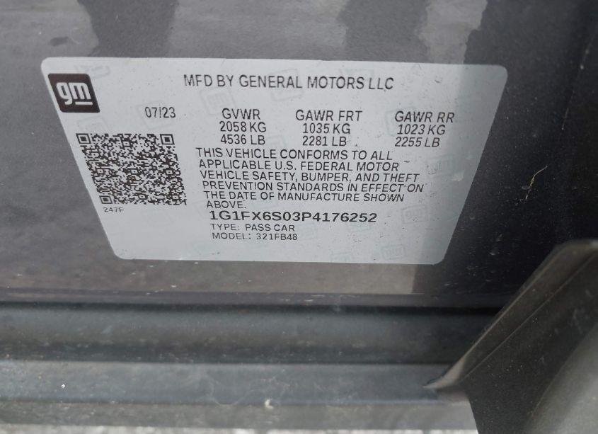 Photo 9 of 2023 Chevrolet Bolt EV FWD 2LT (VIN 1G1FX6S03P4176252)