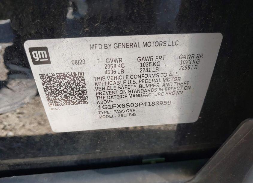 Photo 9 of 2023 Chevrolet Bolt EV FWD 2LT (VIN 1G1FX6S03P4183959)