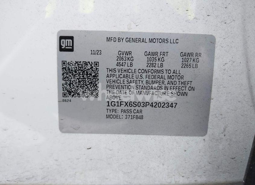 Photo 9 of 2023 Chevrolet Bolt EV FWD 2LT (VIN 1G1FX6S03P4202347)