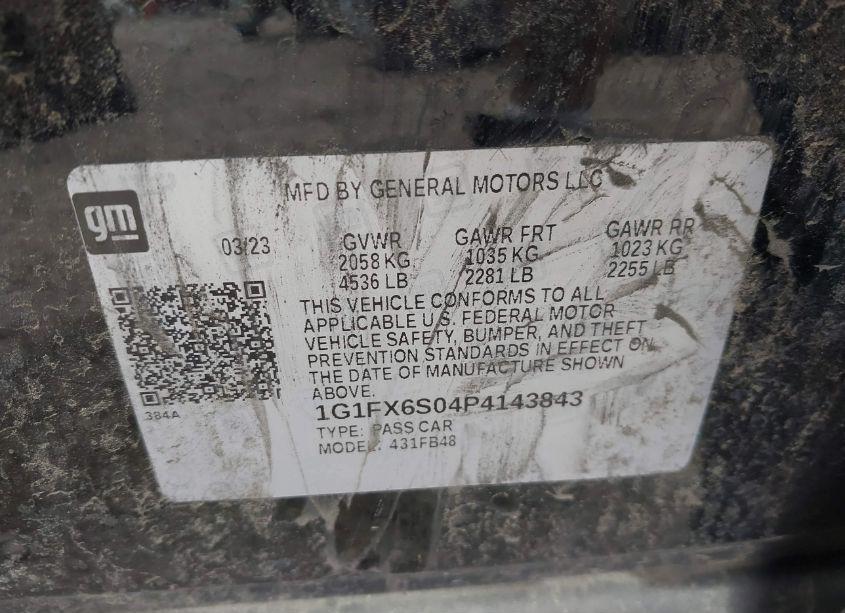 Photo 9 of 2023 Chevrolet Bolt EV FWD 2LT (VIN 1G1FX6S04P4143843)