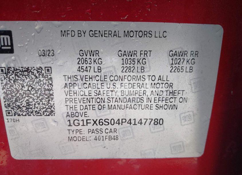 Photo 9 of 2023 Chevrolet Bolt EV FWD 2LT (VIN 1G1FX6S04P4147780)