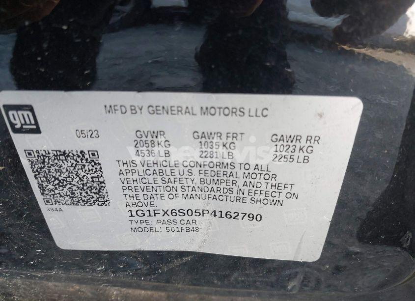 Photo 9 of 2023 Chevrolet Bolt EV FWD 2LT (VIN 1G1FX6S05P4162790)