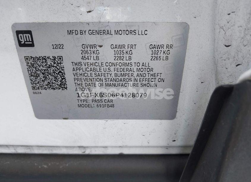 Photo 9 of 2023 Chevrolet Bolt EV FWD 2LT (VIN 1G1FX6S06P4128079)