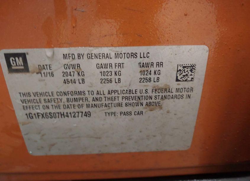 Photo 9 of 2017 Chevrolet Bolt EV PREMIER (VIN 1G1FX6S07H4127749)