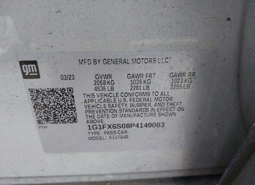 Photo 9 of 2023 Chevrolet Bolt EV FWD 2LT (VIN 1G1FX6S08P4149063)