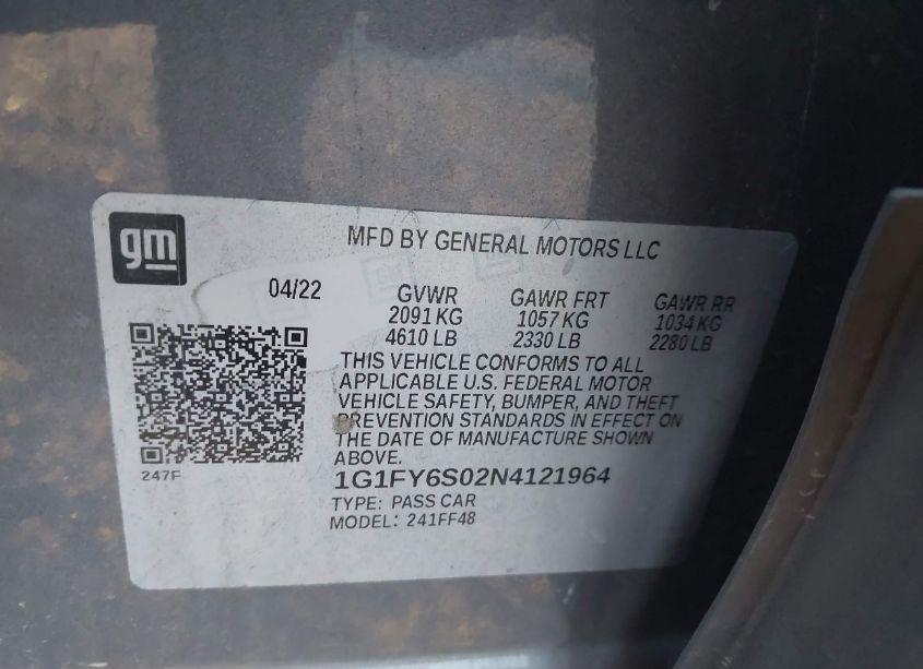 Photo 9 of 2022 Chevrolet Bolt EUV FWD LT (VIN 1G1FY6S02N4121964)