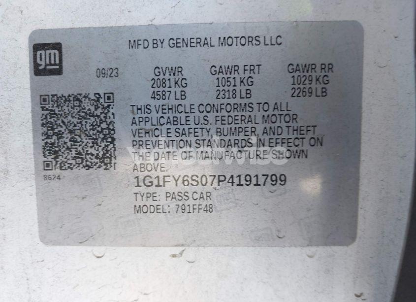 Photo 9 of 2023 Chevrolet Bolt EUV FWD LT (VIN 1G1FY6S07P4191799)