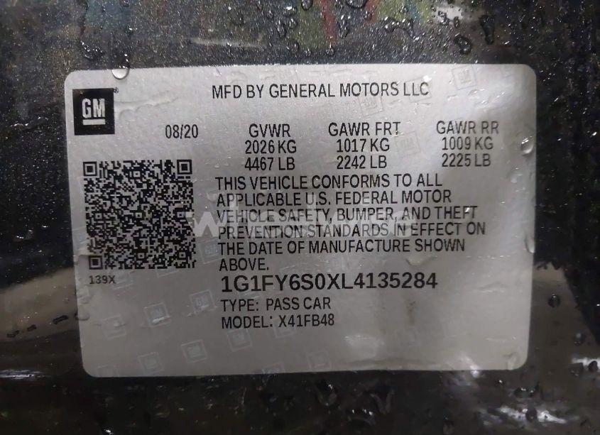 Photo 9 of 2020 Chevrolet Bolt EV FWD LT (VIN 1G1FY6S0XL4135284)