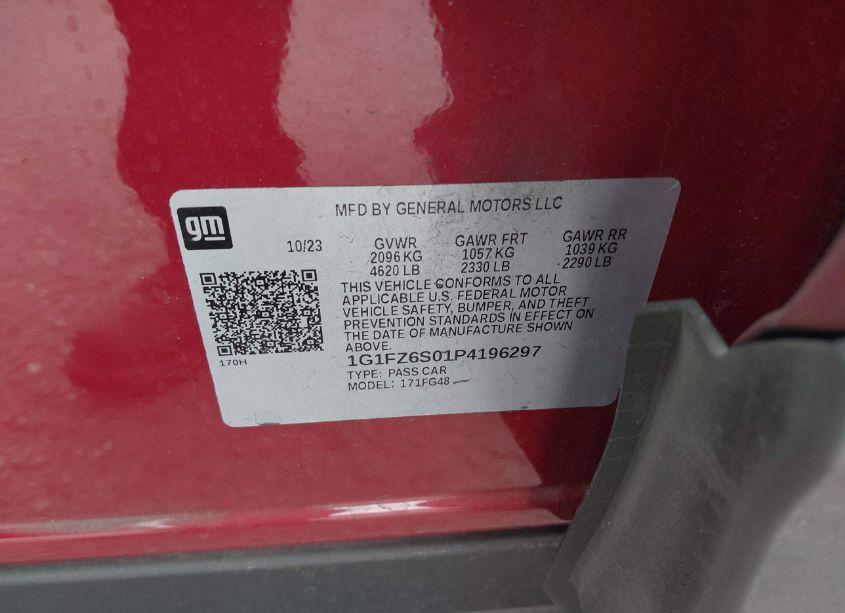 Photo 9 of 2023 Chevrolet Bolt EUV FWD PREMIER (VIN 1G1FZ6S01P4196297)