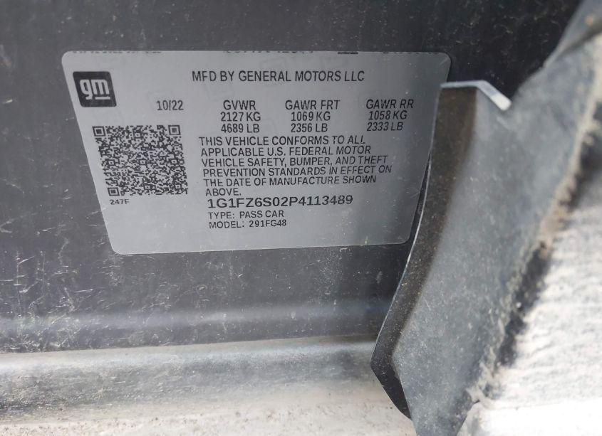 Photo 9 of 2023 Chevrolet Bolt EUV FWD PREMIER (VIN 1G1FZ6S02P4113489)