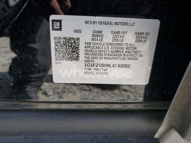 2020 CHEVROLET BOLT EV PREMIER (VIN 1G1FZ6S09L4142062) main photo