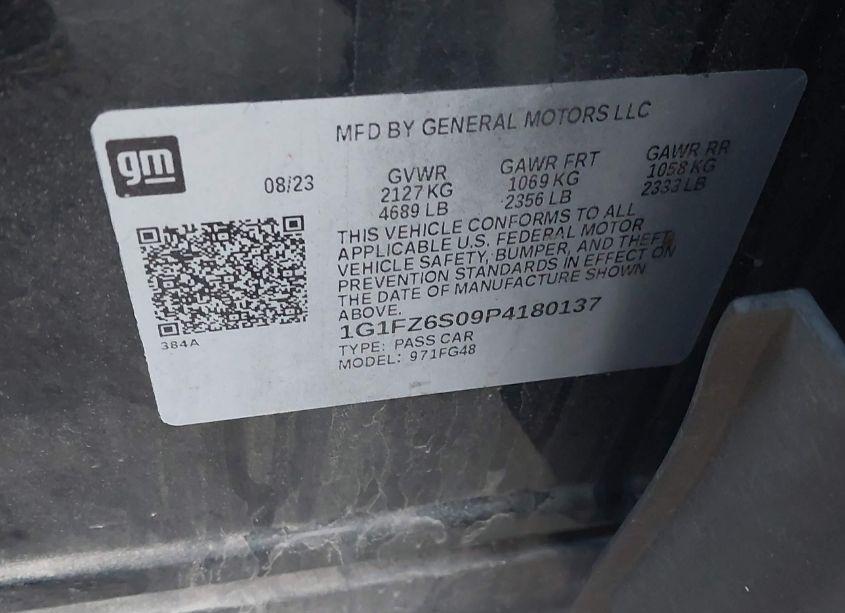 Photo 9 of 2023 Chevrolet Bolt EUV FWD PREMIER (VIN 1G1FZ6S09P4180137)