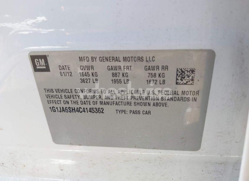 Photo 9 of 2012 Chevrolet Sonic 2LS (VIN 1G1JA6SH4C4145362)