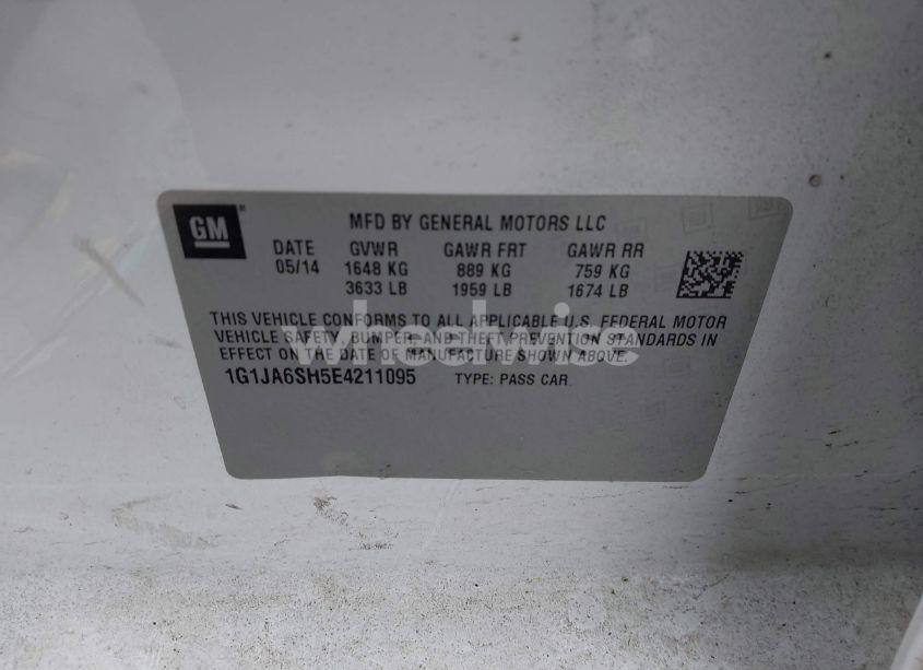 Photo 9 of 2014 Chevrolet Sonic LS AUTO (VIN 1G1JA6SH5E4211095)