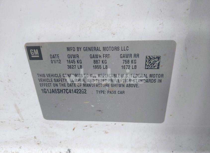 Photo 9 of 2012 Chevrolet Sonic 2LS (VIN 1G1JA6SH7C4142262)