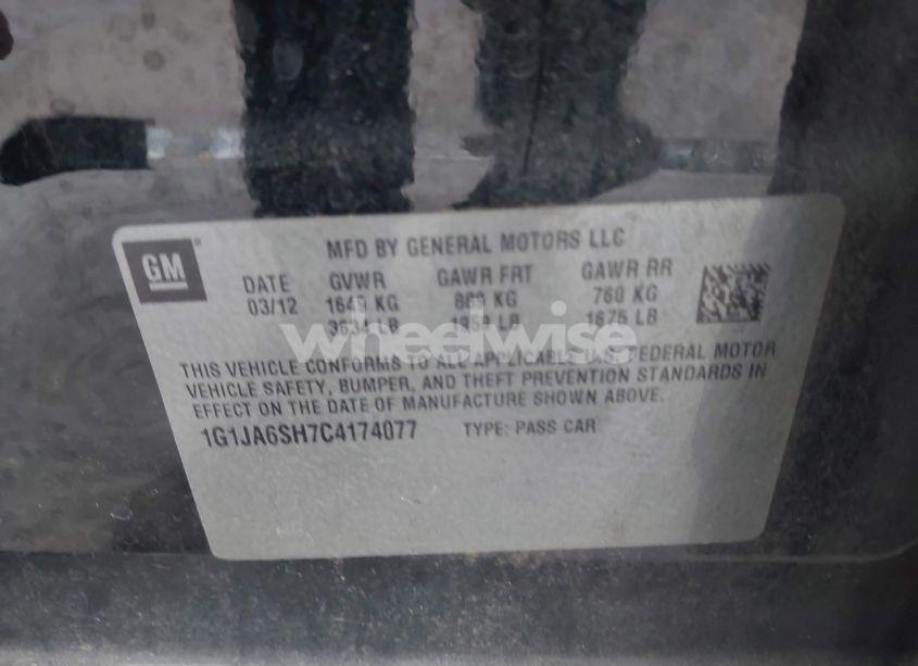 Photo 9 of 2012 Chevrolet Sonic 2LS (VIN 1G1JA6SH7C4174077)