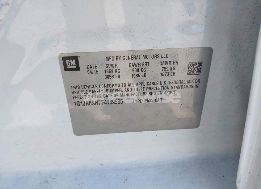 Photo 9 of 2015 Chevrolet Sonic LS AUTO (VIN 1G1JA6SH7F4189585)