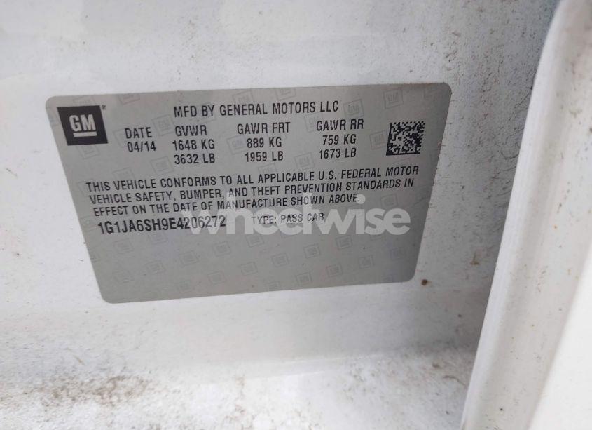 Photo 9 of 2014 Chevrolet Sonic LS AUTO (VIN 1G1JA6SH9E4206272)