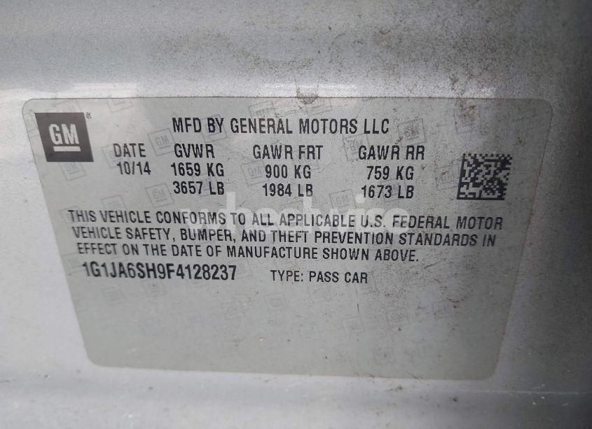 Photo 9 of 2015 Chevrolet Sonic LS AUTO (VIN 1G1JA6SH9F4128237)
