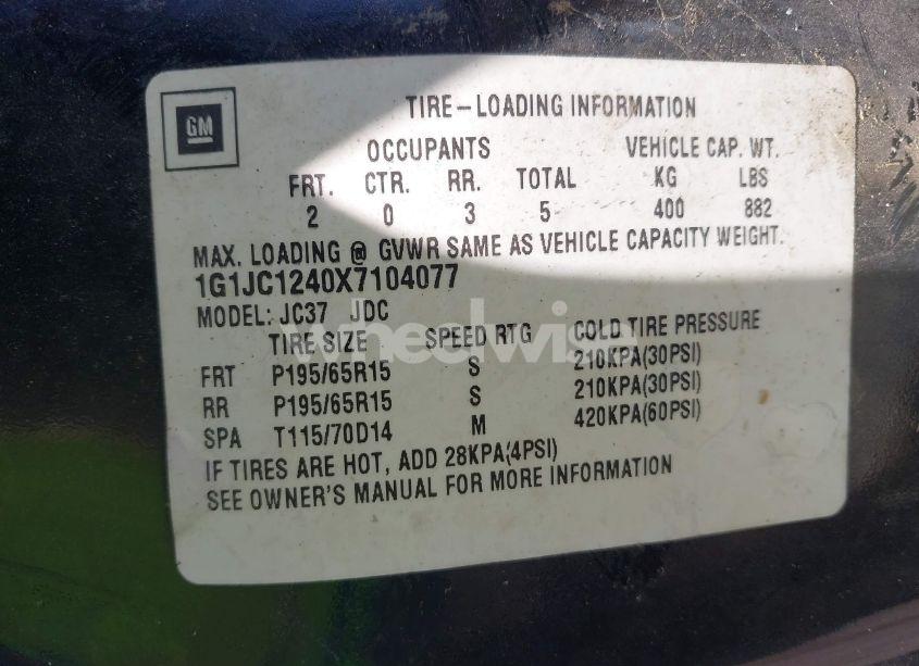 Photo 9 of 1999 Chevrolet Cavalier RS (VIN 1G1JC1240X7104077)