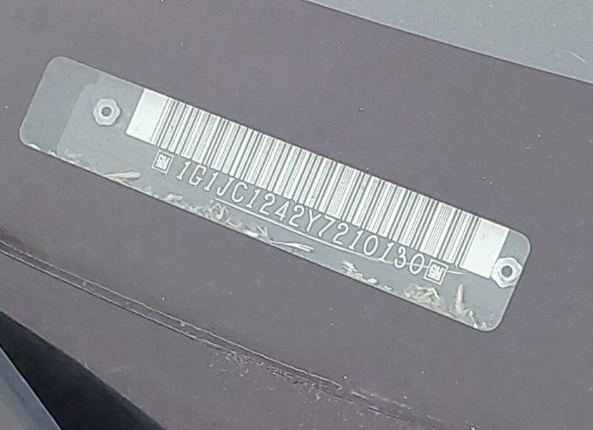 Photo 9 of 2000 Chevrolet Cavalier (VIN 1G1JC1242Y7210130)