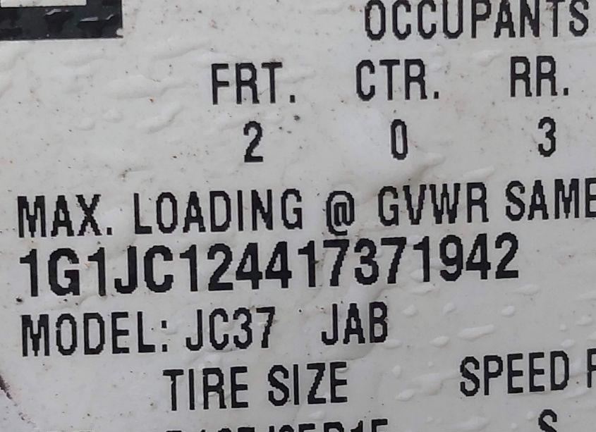 Photo 9 of 2001 Chevrolet Cavalier (VIN 1G1JC124417371942)