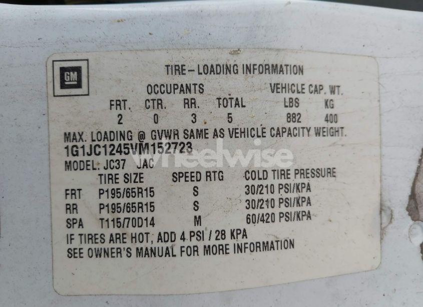 Photo 9 of 1997 Chevrolet Cavalier RS (VIN 1G1JC1245VM152723)