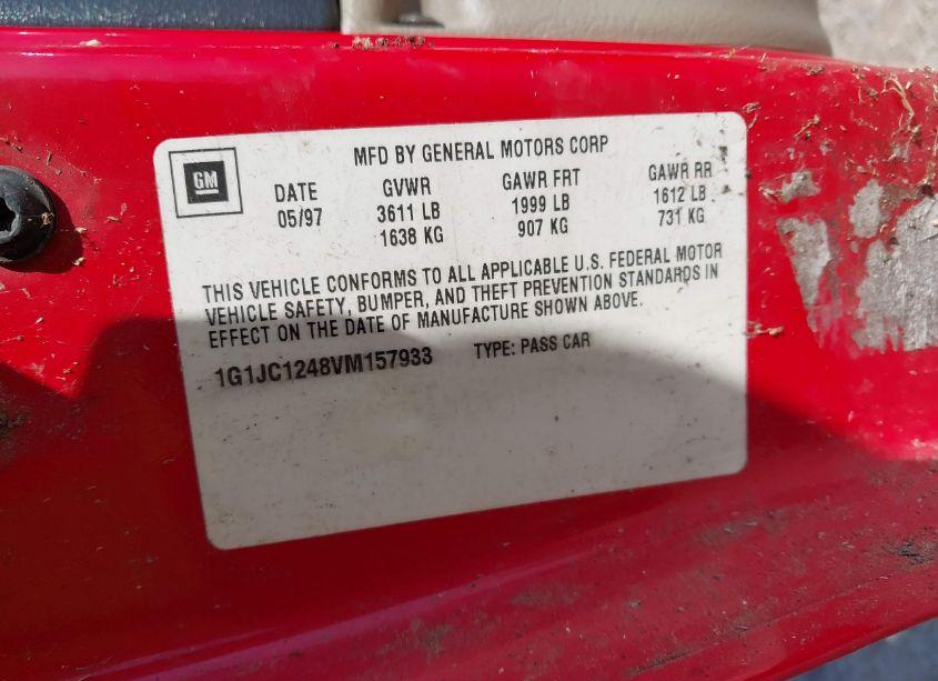 Photo 9 of 1997 Chevrolet Cavalier (VIN 1G1JC1248VM157933)