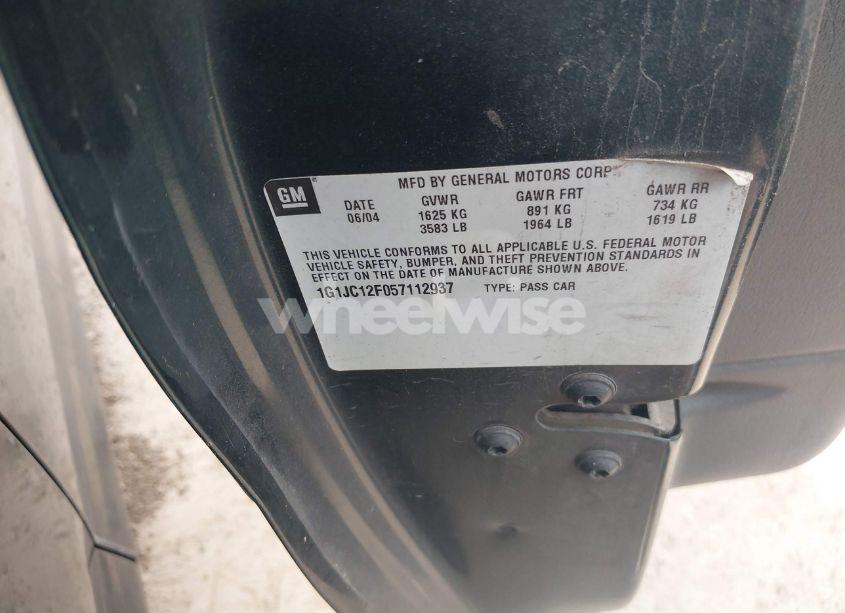 Photo 9 of 2005 Chevrolet Cavalier (VIN 1G1JC12F057112937)