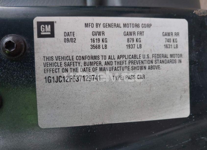 Photo 9 of 2003 Chevrolet Cavalier (VIN 1G1JC12F637129741)