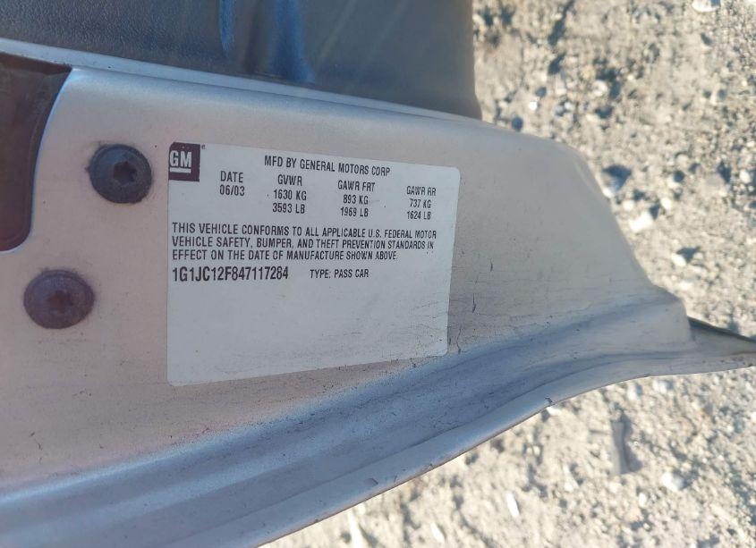 Photo 9 of 2004 Chevrolet Cavalier (VIN 1G1JC12F847117284)