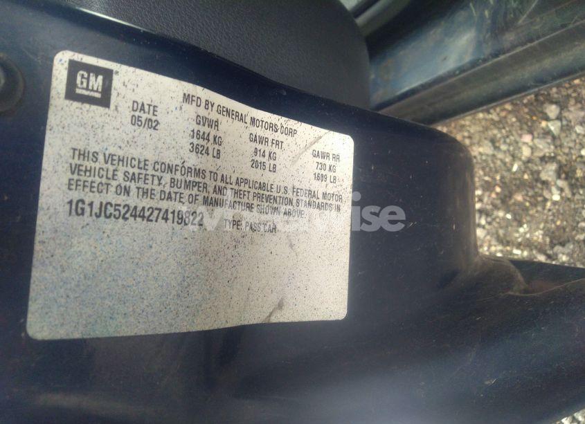 Photo 9 of 2002 Chevrolet Cavalier (VIN 1G1JC524427419822)