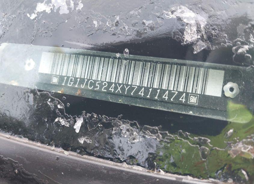 Photo 9 of 2000 Chevrolet Cavalier (VIN 1G1JC524XY7411474)