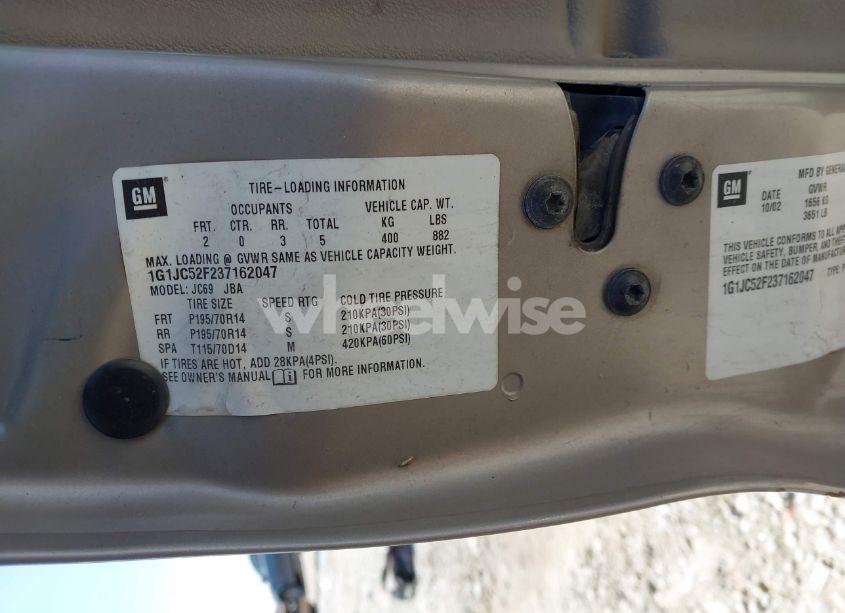 Photo 9 of 2003 Chevrolet Cavalier (VIN 1G1JC52F237162047)