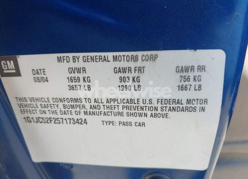 Photo 9 of 2005 Chevrolet Cavalier (VIN 1G1JC52F257173424)