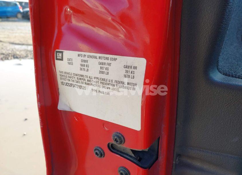 Photo 9 of 2004 Chevrolet Cavalier (VIN 1G1JC52F347215520)