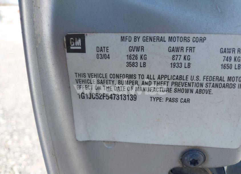 Photo 9 of 2004 Chevrolet Cavalier (VIN 1G1JC52F547313139)