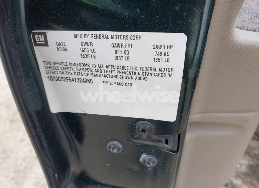 Photo 9 of 2004 Chevrolet Cavalier (VIN 1G1JC52F647324960)