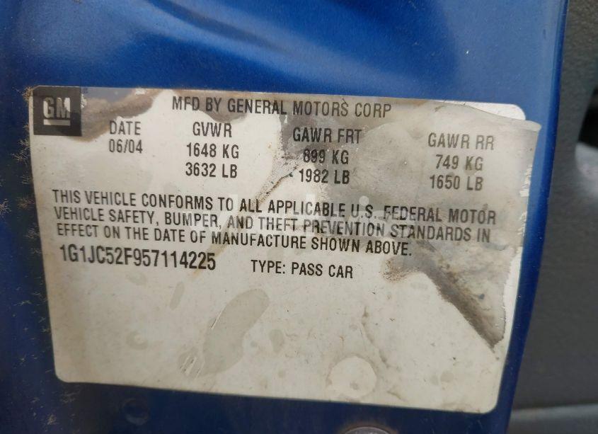 Photo 9 of 2005 Chevrolet Cavalier (VIN 1G1JC52F957114225)