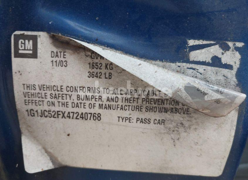 Photo 9 of 2004 Chevrolet Cavalier (VIN 1G1JC52FX47240768)