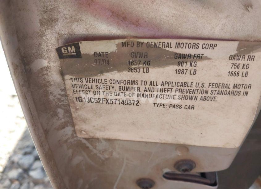 Photo 9 of 2005 Chevrolet Cavalier (VIN 1G1JC52FX57149372)