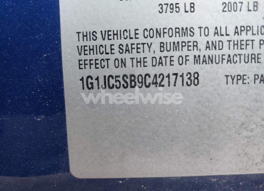 Photo 9 of 2012 Chevrolet Sonic 2LT (VIN 1G1JC5SB9C4217138)