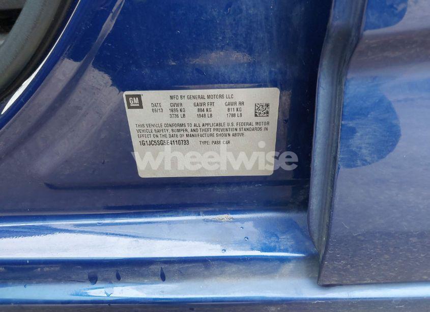 Photo 9 of 2014 Chevrolet Sonic LT AUTO (VIN 1G1JC5SG5E4110733)