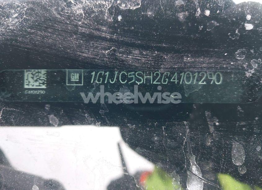 Photo 9 of 2016 Chevrolet Sonic LT AUTO (VIN 1G1JC5SH2G4101290)