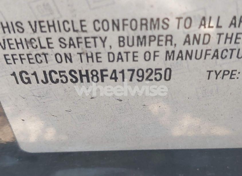 Photo 9 of 2015 Chevrolet Sonic LT AUTO (VIN 1G1JC5SH8F4179250)