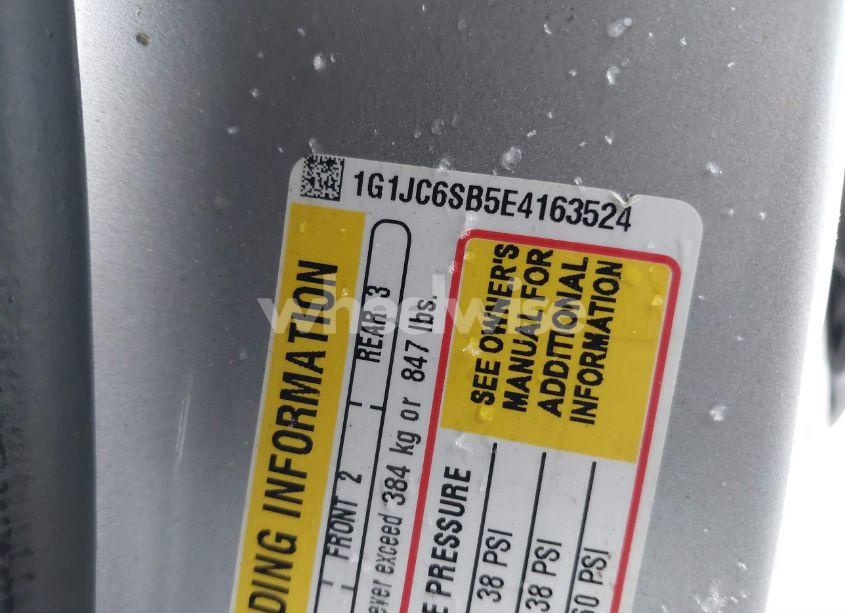 Photo 9 of 2014 Chevrolet Sonic LT AUTO (VIN 1G1JC6SB5E4163524)