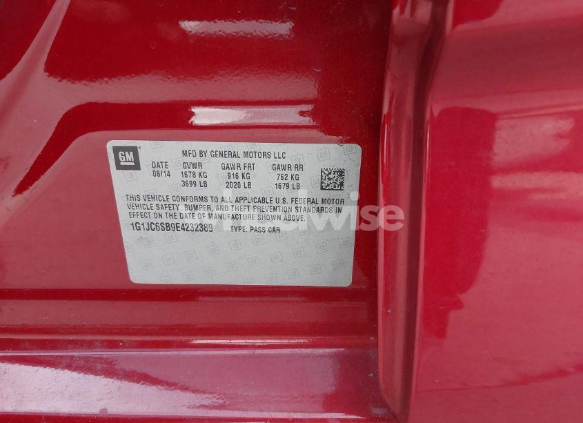 Photo 9 of 2014 Chevrolet Sonic LT AUTO (VIN 1G1JC6SB9E4232389)