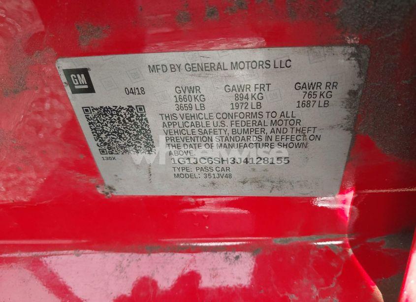 Photo 9 of 2018 Chevrolet Sonic LT MANUAL (VIN 1G1JC6SH3J4128155)