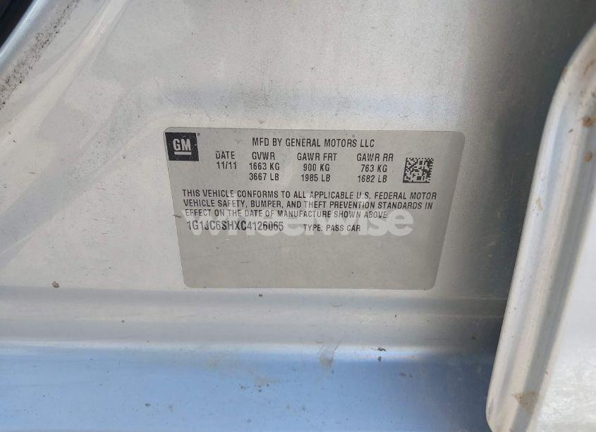 Photo 9 of 2012 Chevrolet Sonic 2LT (VIN 1G1JC6SHXC4126065)